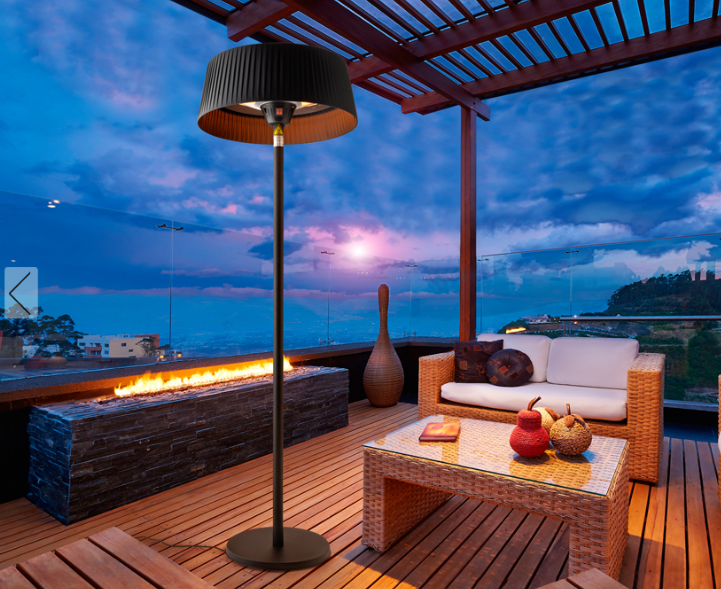Abstand zwischen Terrassenheizer und Decke